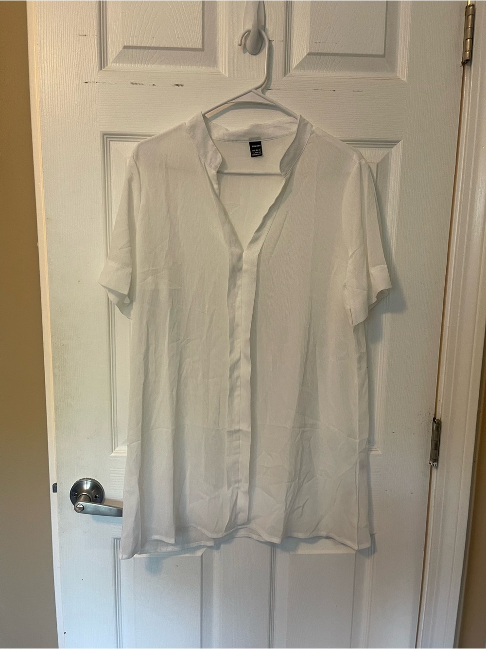 SHEIN White Short Sleeve Swim Coverup Tunic